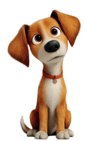 Friendly dog mascot